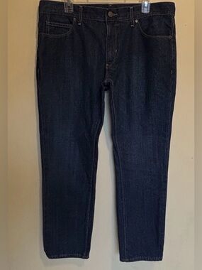 Perry Ellis America Mens Slim Straight Leg Jeans Dark Wash Stretch 36x30 Durable